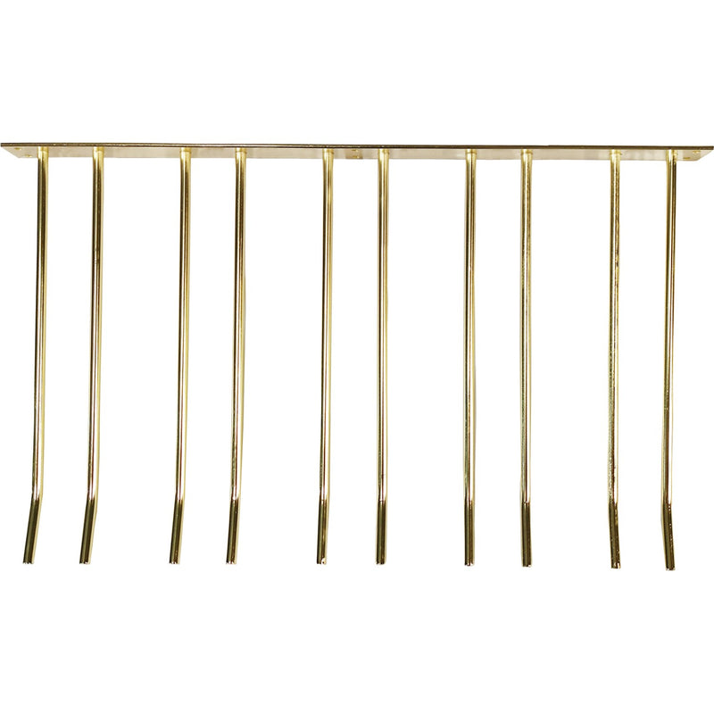 Wine Glass Rack Gold Wall mounted Length 300mm 15 wine glasses - WGA58500300G