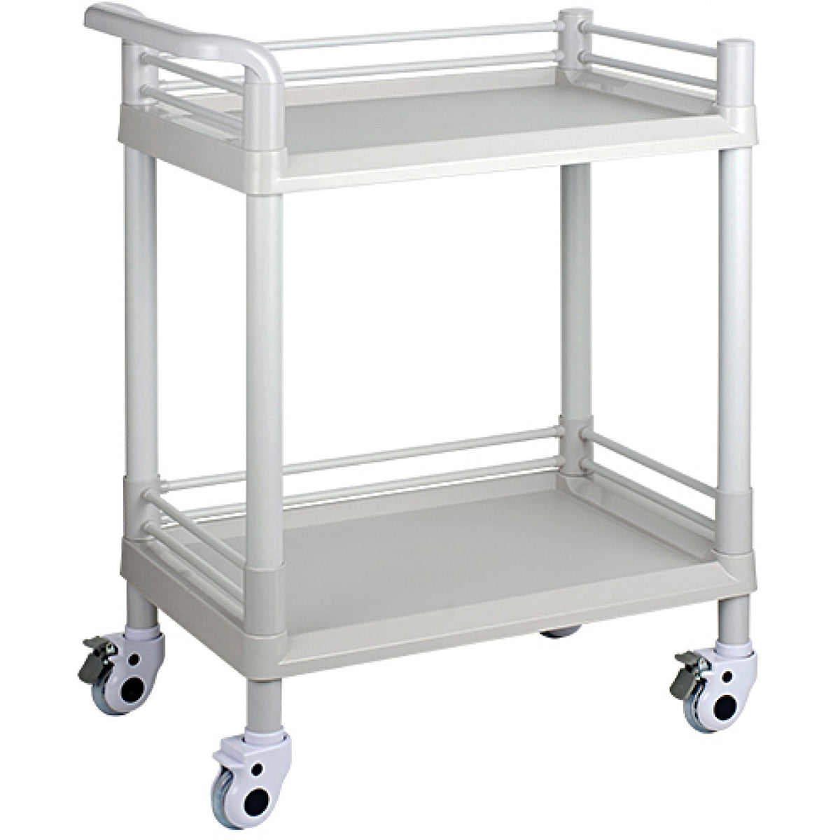 Professional 2 Tier Mobile Medical Trolley ABS 645x445x900mm - WH2MT6544