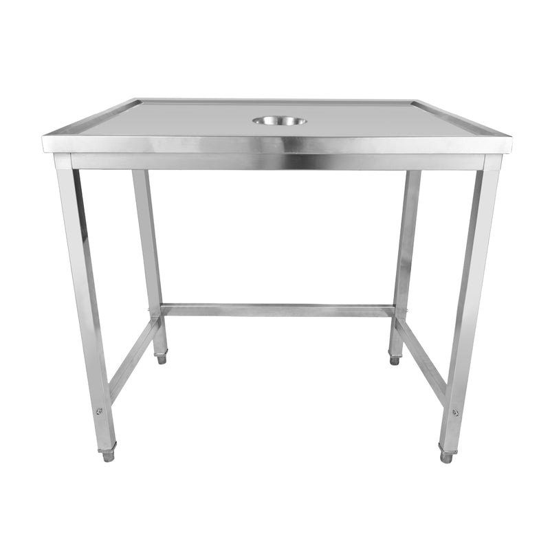 Professional Waste Disposal Table Stainless Steel 4 Side Up Marine Edge 1800x600x900mm - WHDW18060