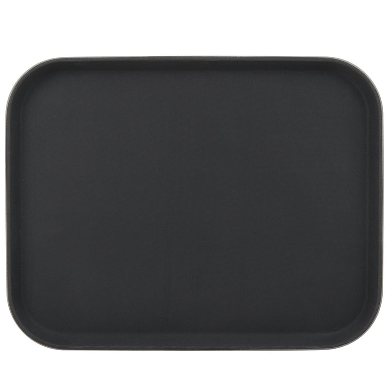 Non-skid Serving tray Fiberglass Rectangular 14x18" Black - WHF1418