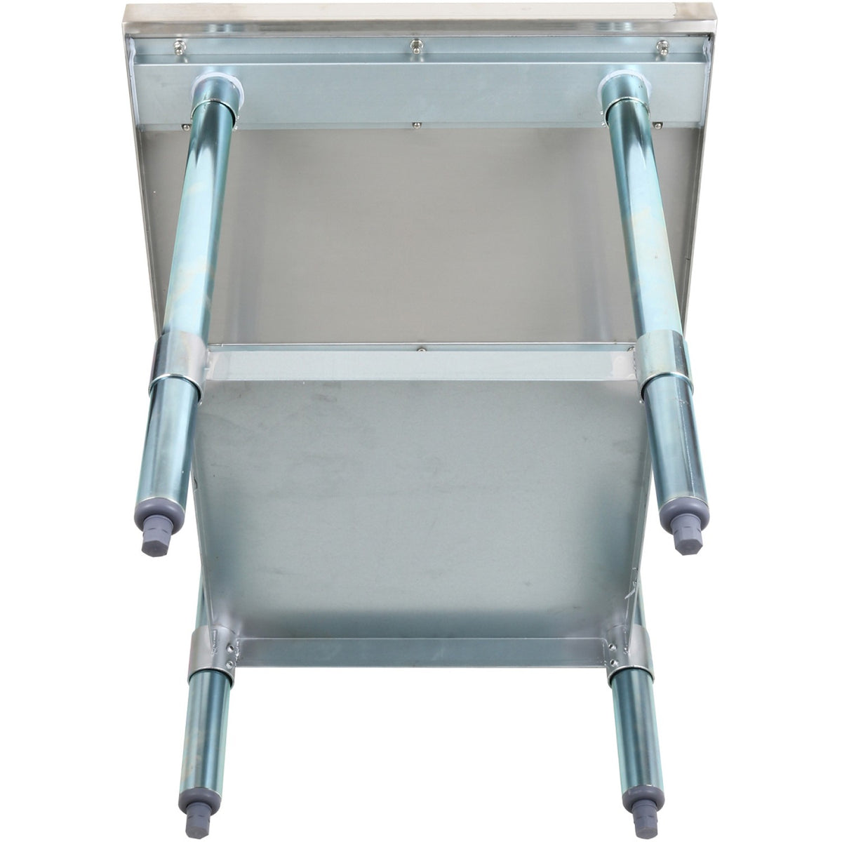Stainless Steel Commercial Equipment Stand with Galvanised Undershelf & Marine Edges 800x600x600mm - WHMT6080
