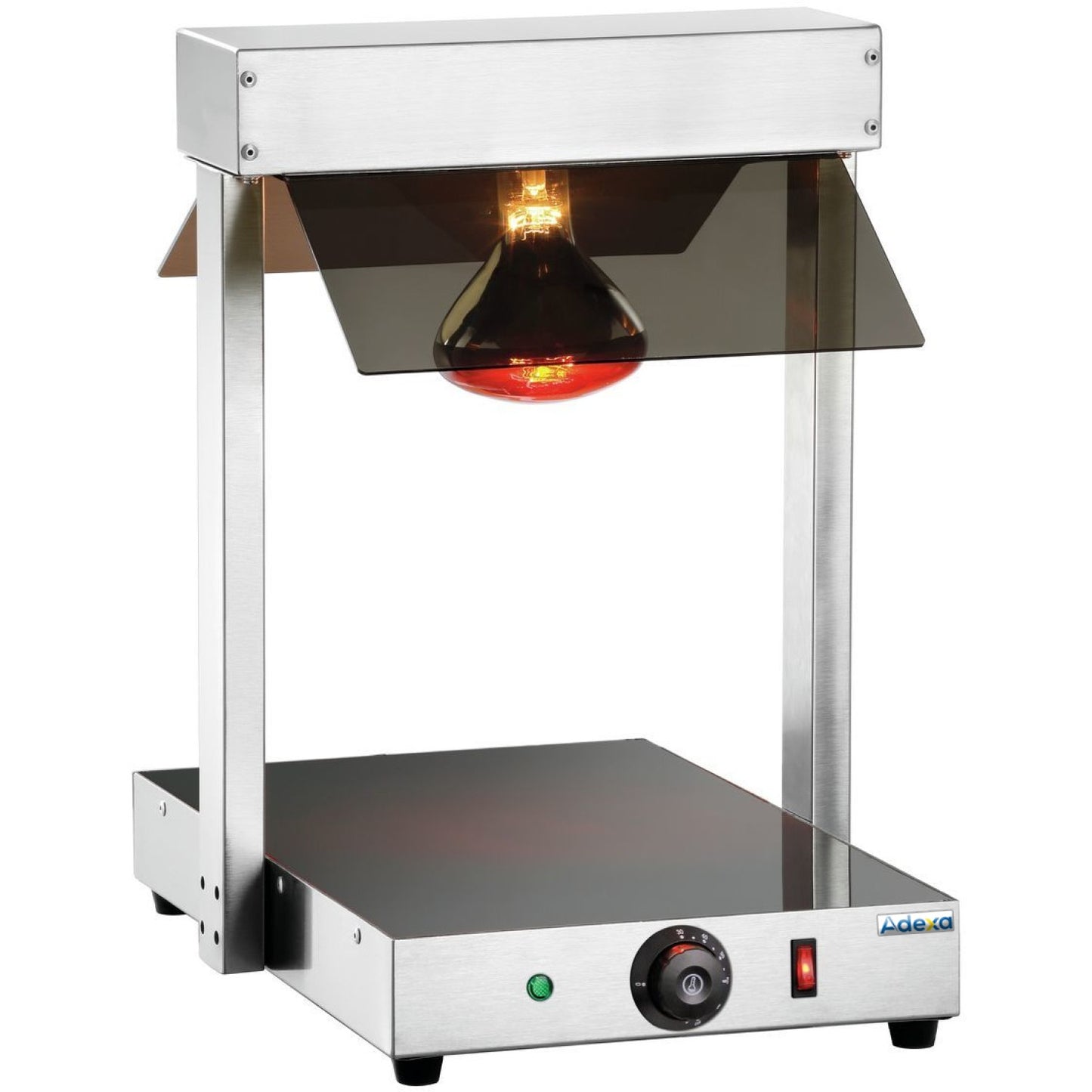 Buffet food warmer with gantry Stainless steel 1 infrared lamp Sneeze guards 1xGN1/1 - WM1F