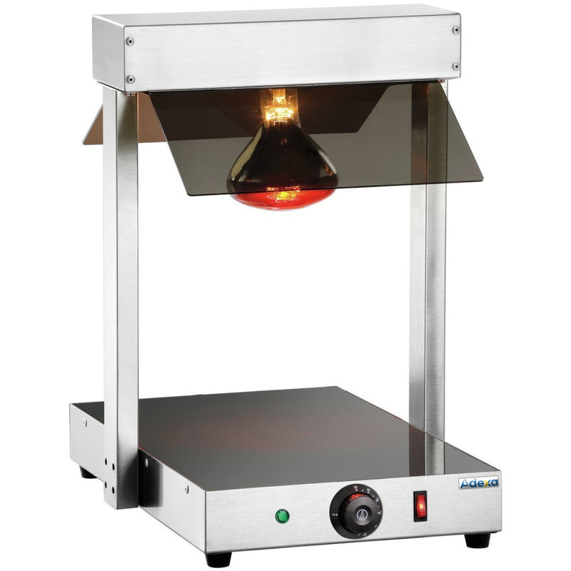 Buffet food warmer with gantry Stainless steel 1 infrared lamp Sneeze guards 1xGN1/1 - WM1F