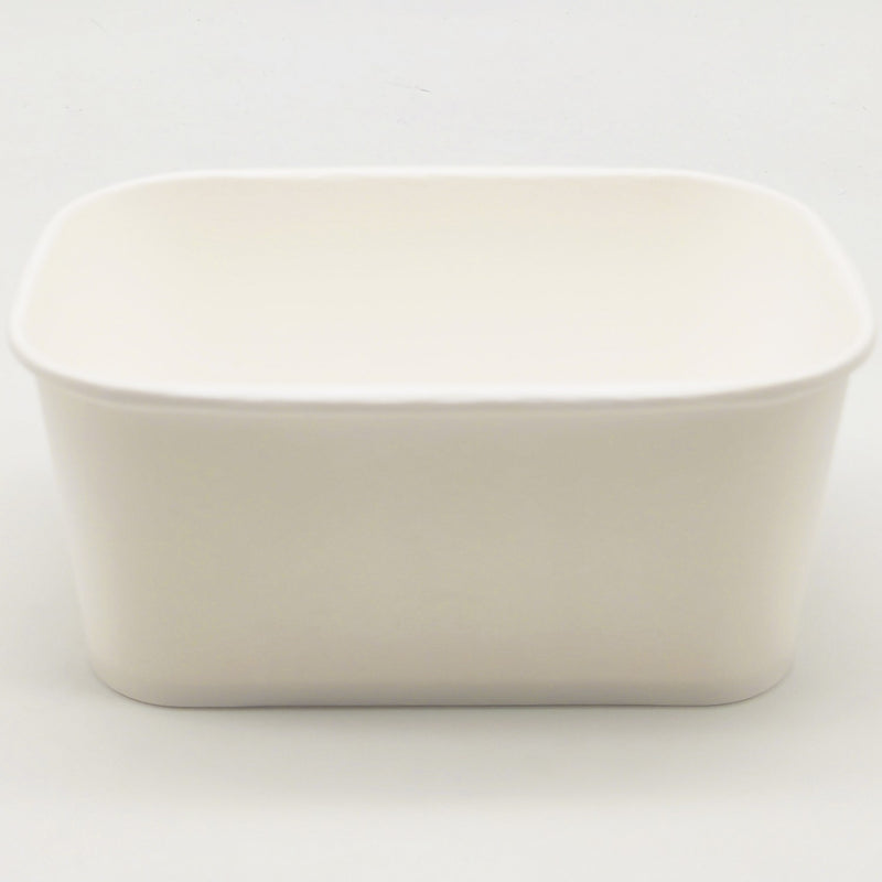 300pcs White Rectangular Bowl 1000ml PE - WPRB1000