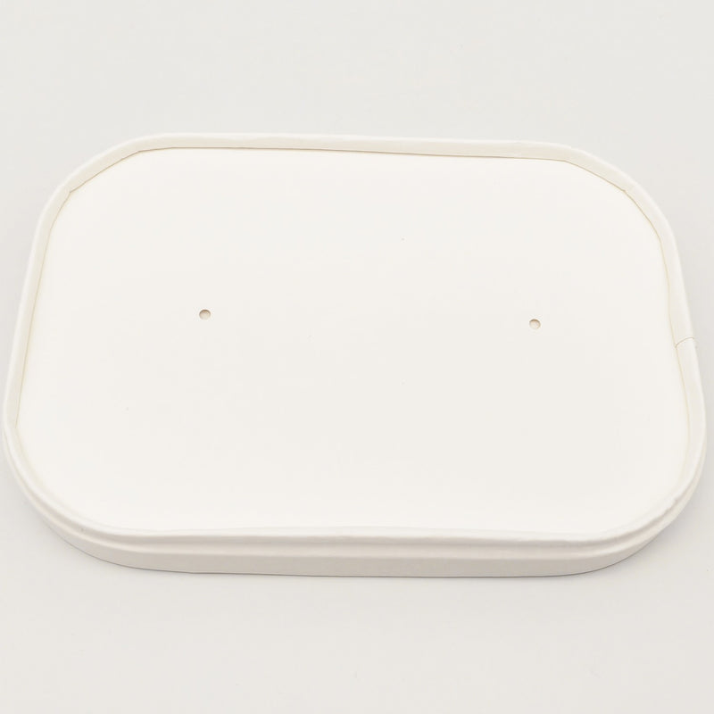 300pcs White Lids for Rectangular Bowl PE - WPRLID
