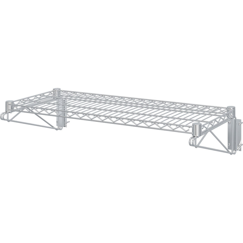 Wall-Mounted Wire Shelf 1 Tier 100kg Capacity Chrome Finish 900x350mm - WR903560A1C