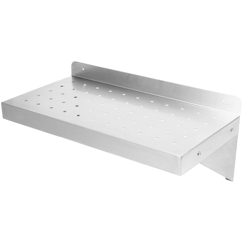 Wall Shelf Perforated 1 tier Stainless steel 2100x400x254mm - WSW40210P