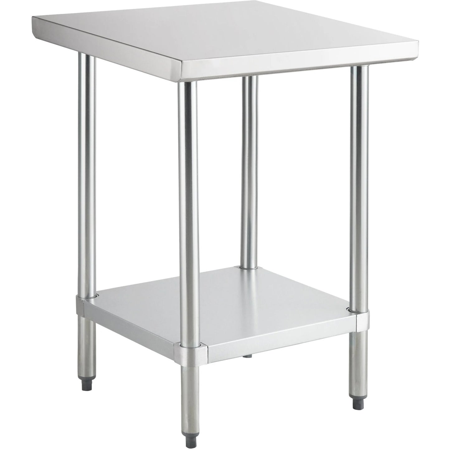 WT6045G Stainless Steel Work Table 450×600×900mm with galvanised undershelf — front view