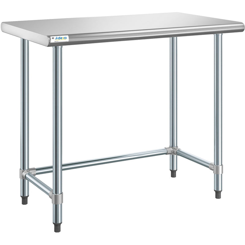 Commercial Work table Stainless steel No bottom shelf 1220x760x900mm - WTGOB3048418