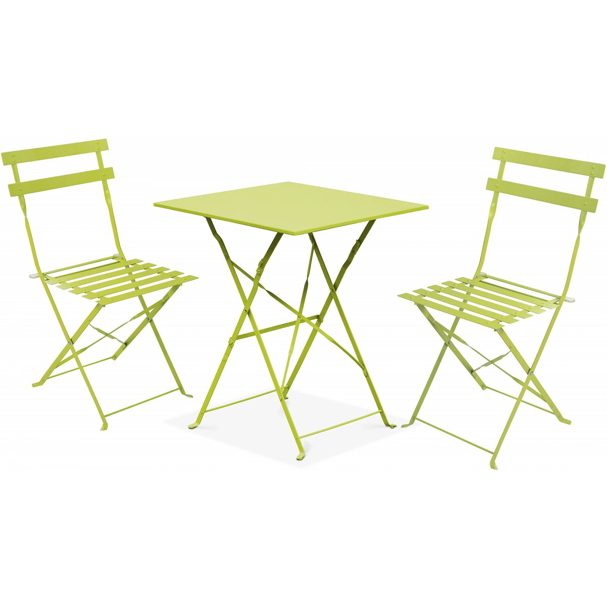 Folding Bistro Set Table & 2 Chairs Green - WW178GREEN