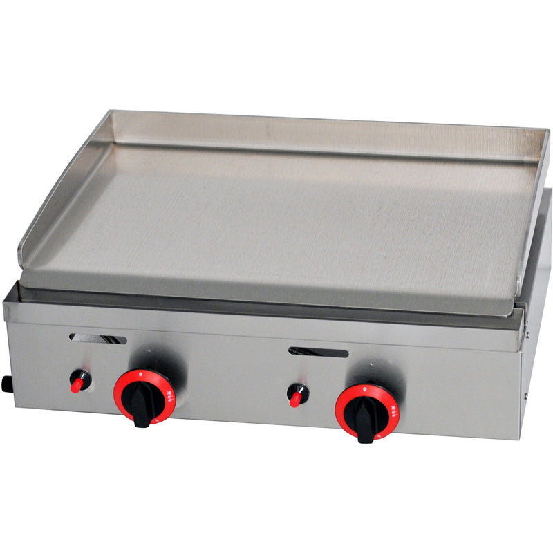 Premium Commercial Gas Griddle Smooth plate 2 burners 5.5kW Countertop - YGPL600