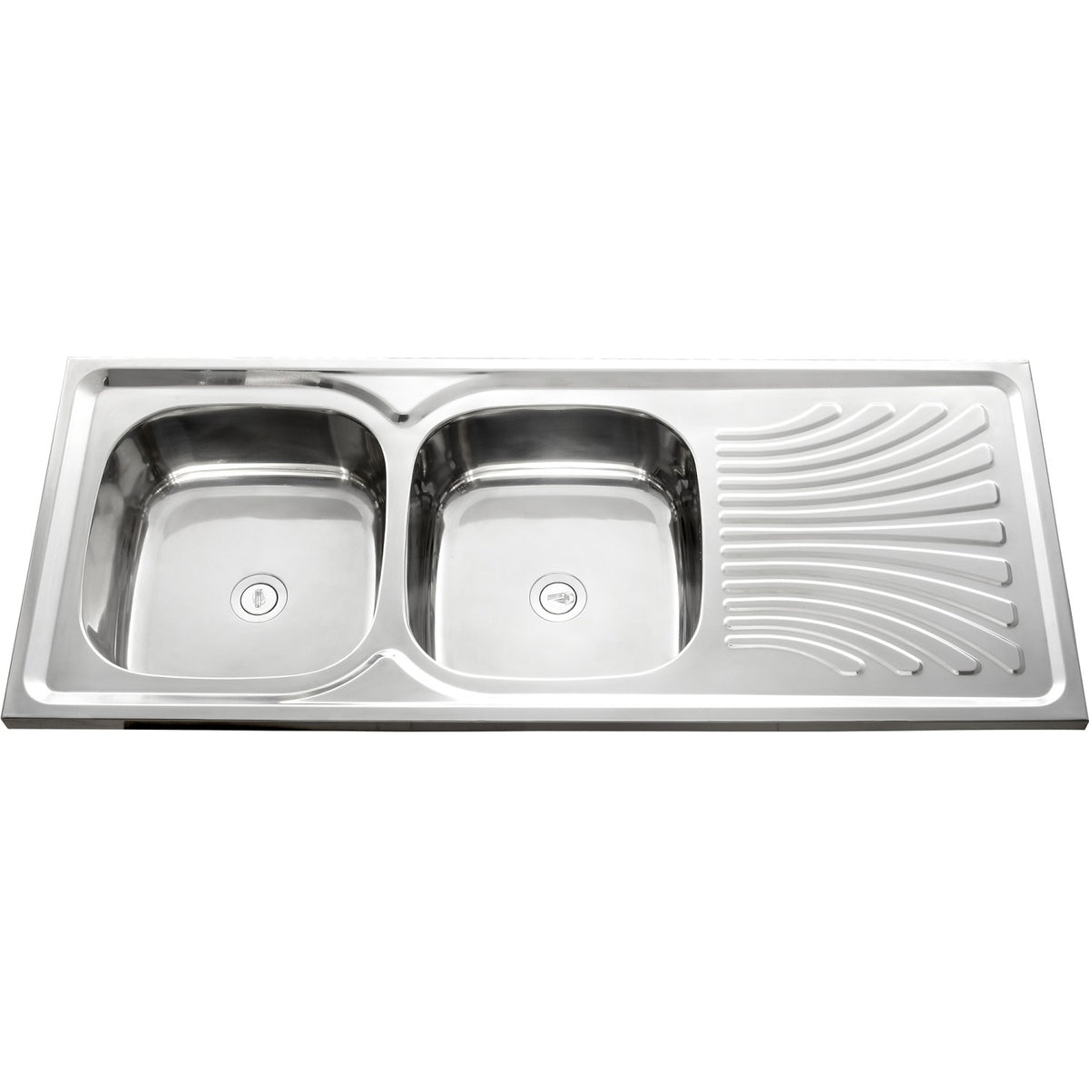 Double Bowl Stainless Steel Sink with Drainer 1200x500x180mm - YNG202