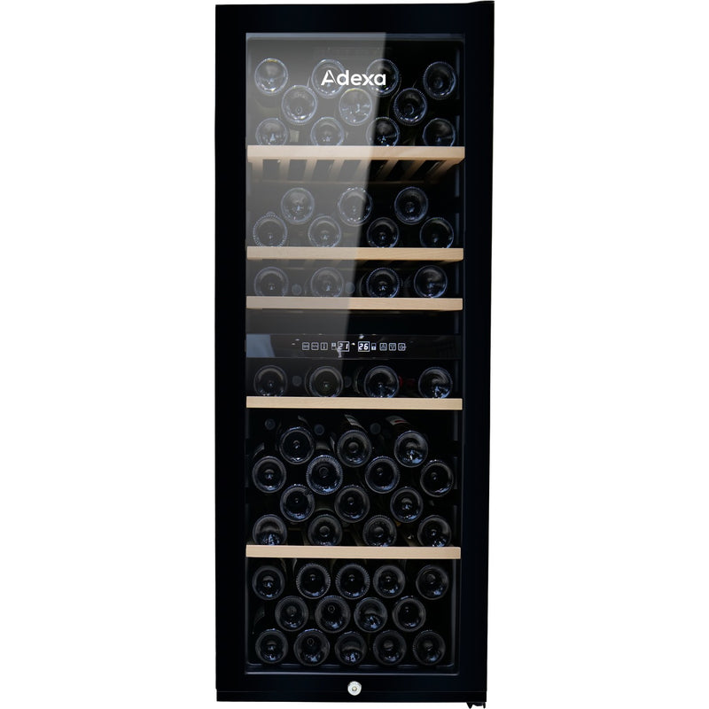 Commercial Dual Zone Wine Cooler 198 Litres 77 Bottles Glass Door 5 Shelves 490x575x1271mm - ZSB200