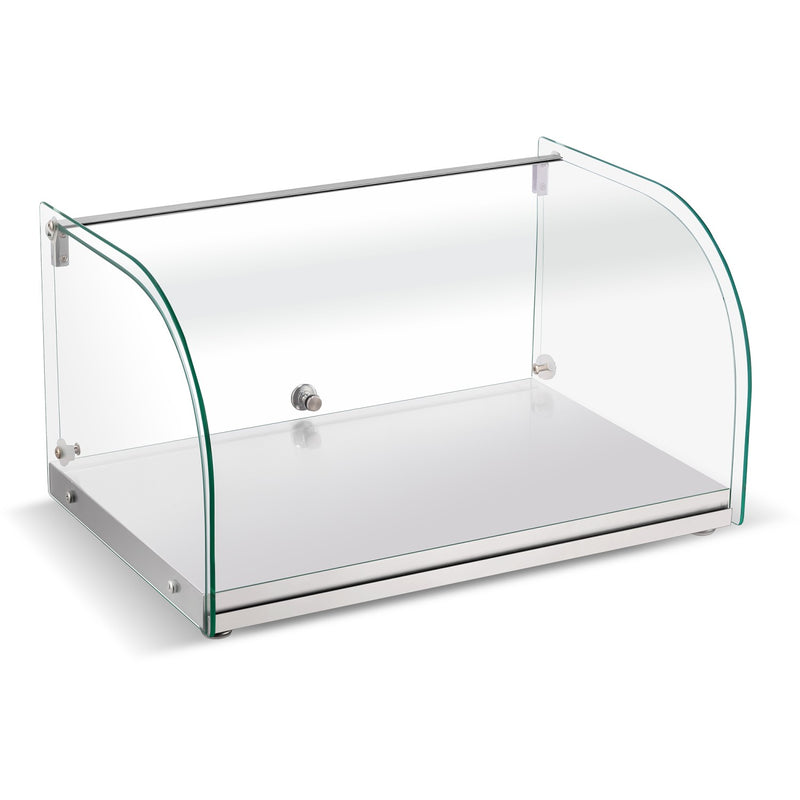 Glass Display Case Curved 550x380x312mm Stainless steel frame - ZW25RSS