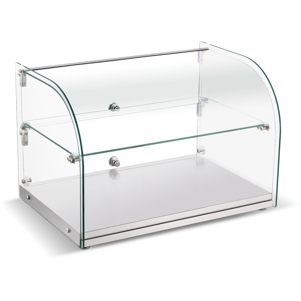 Neutral Display Case Curved 2 Tier 555x380x379mm Stainless steel frame - ZW45RSS
