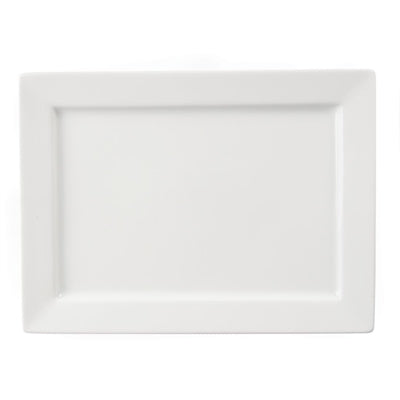 Olympia Whiteware Wide Rim Rectangular Platter 400x295mm - C362