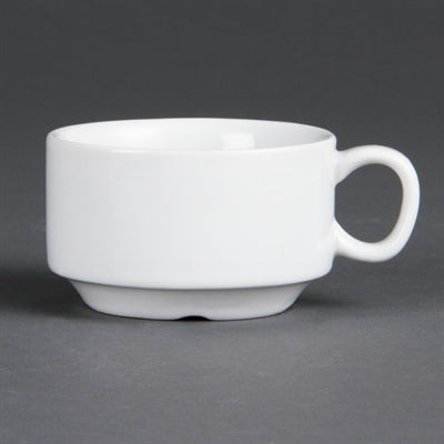 Olympia Whiteware Stacking Espresso Cups 85ml (12 Pack) - CB471