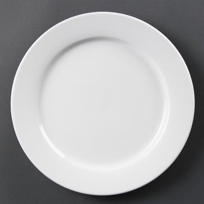 Olympia Whiteware Wide Rimmed Plates 280mm (6 Pack) - CB482