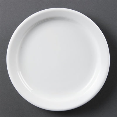 Olympia Whiteware Narrow Rimmed Plates 180mm (12 Pack) - CB487