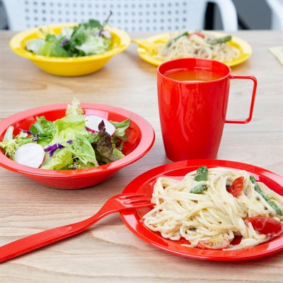 Olympia Kristallon Polypropylene Bowls Red 174mm (12 Pack) - CB774