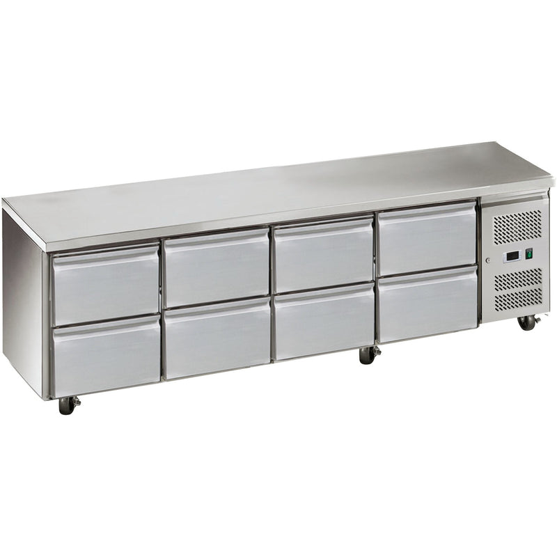 Commercial Refrigerated Counter 8 Drawers Depth 700mm - THP4180TNEC