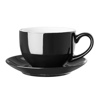 Olympia Cafe Cappuccino Cups Black 340ml (12 Pack) - CU954