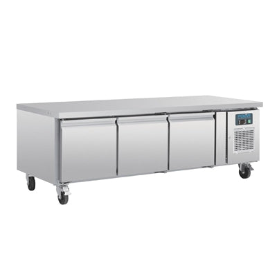Polar U-Series Triple Door Chef Base Counter Fridge - DA463
