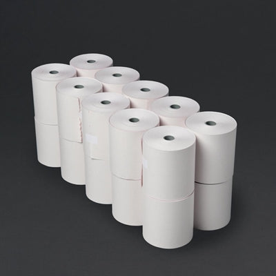 Olympia Non-Thermal 2ply White and Pink Till Roll 76 x 71mm (20 Pack) - DK595