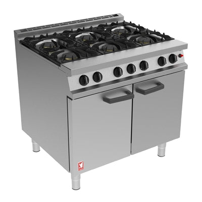 Falcon 6 Burner Dominator Plus Oven Range G3101 Natural Gas with Feet - DK940-N