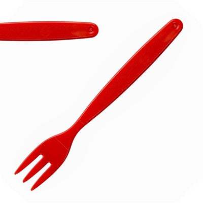 Olympia Kristallon Polypropylene Forks Red (12 Pack) - DL118