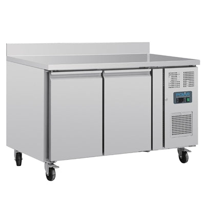 Polar U-Series Double Door Counter Fridge with Upstand 282Ltr - UA064