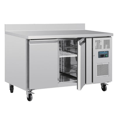 Polar U-Series Double Door Counter Fridge with Upstand 282Ltr - UA064