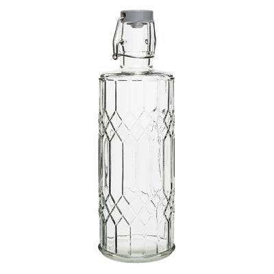 Olympia Geo Glasses Water Bottles with Stopper 1Ltr (6 Pack) - DN816