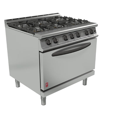 Falcon 6 Burner Dominator Plus Oven Range G3101D Propane Gas with Feet - DP925-P