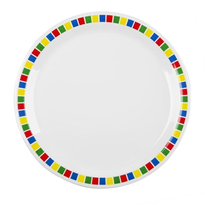 Olympia Kristallon Fairground Melamine Dinner Plates 230mm (12 Pack) - DP981