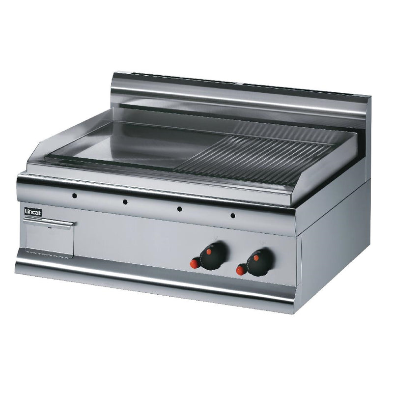 Lincat Silverlink 600 Steel Half Ribbed Natural Gas Griddle GS7/R/N - E307-N