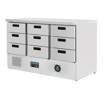 Polar G-Series Refrigerated Counter Fridge with 9 Drawers 368Ltr - FA441