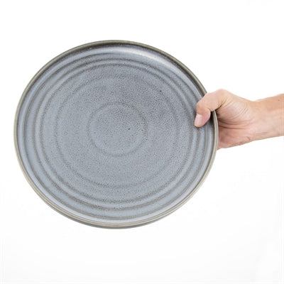 Olympia Cavolo Flat Round Plates Charcoal Dusk 270mm (4 Pack) - FD922