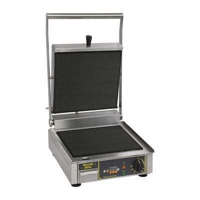 Roller Grill Premium VC R Single Ribbed Contact Grill - FE144