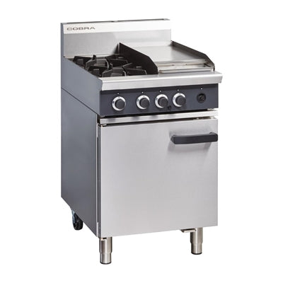 Blue Seal Cobra Propane Gas Range 2 Burner Static Oven with Griddle CR6CL - FE674-P