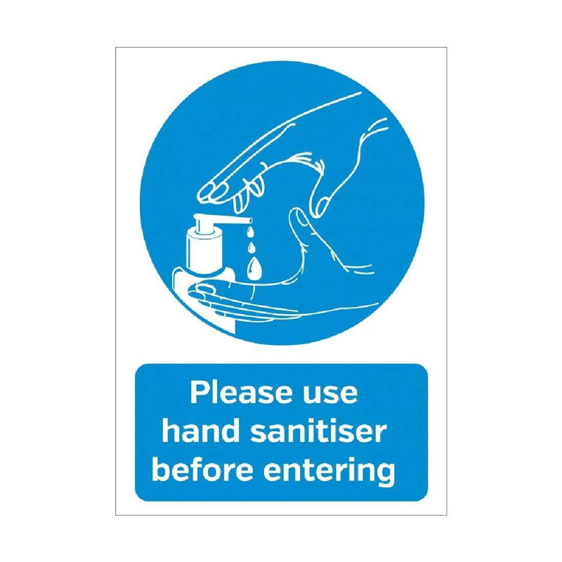 Please Use Hand Sanitiser Before Entering Sign A5 FN840