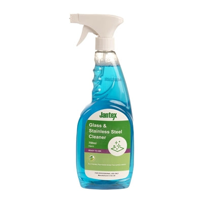 Jantex Green Glass and Stainless Steel Cleaner Ready To Use 750ml - FS413