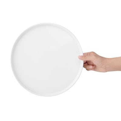 Olympia Whiteware Flat Round Plates 270mm (4 Pack) - FW814