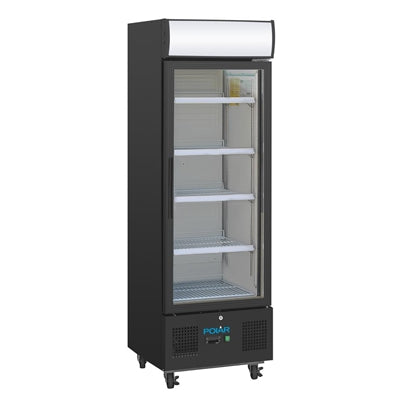 Polar G-Series Upright Display Fridge 218Ltr Black - GH426