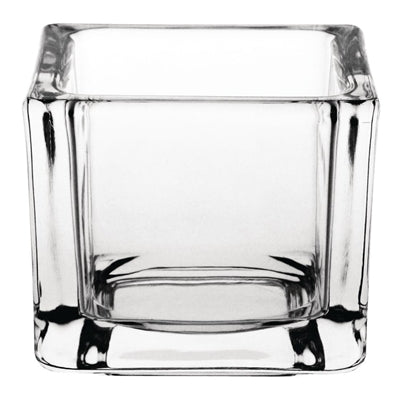 Olympia Glasses Tealight Holders Square Clear (6 Pack) - GM224