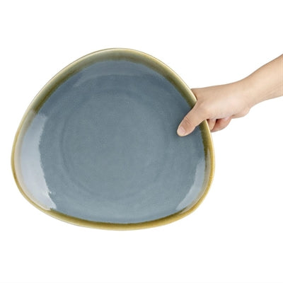 Olympia Kiln Triangular Plates Ocean 280mm (4 Pack) - GP343