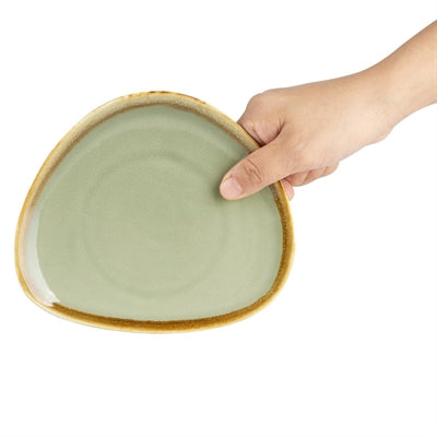 Olympia Kiln Triangular Side Plates Moss 165mm (6 Pack) - GP472