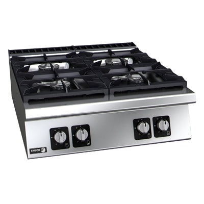 Fagor 900 Series 4 Burner Countertop Extra High Power Gas Hob 40.8kW - HY823