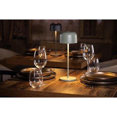 Olympia Siena Table Lamp Round Dome Sage 300mm - HZ210