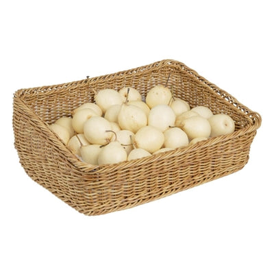 Olympia Polywicker Rectangular Display Basket Light Brown 525x385mm - JA356